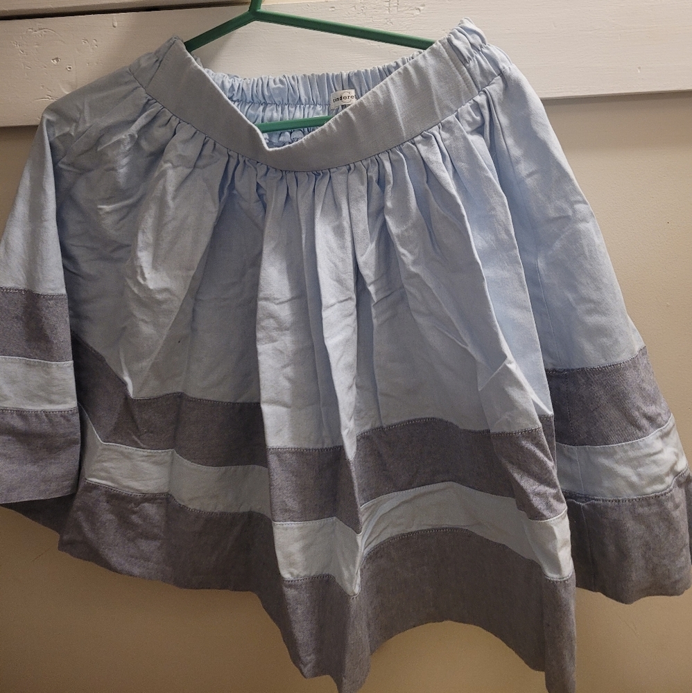 2/ $20Cinderella brand mini circle  skirt. Light blue/ denim size small.